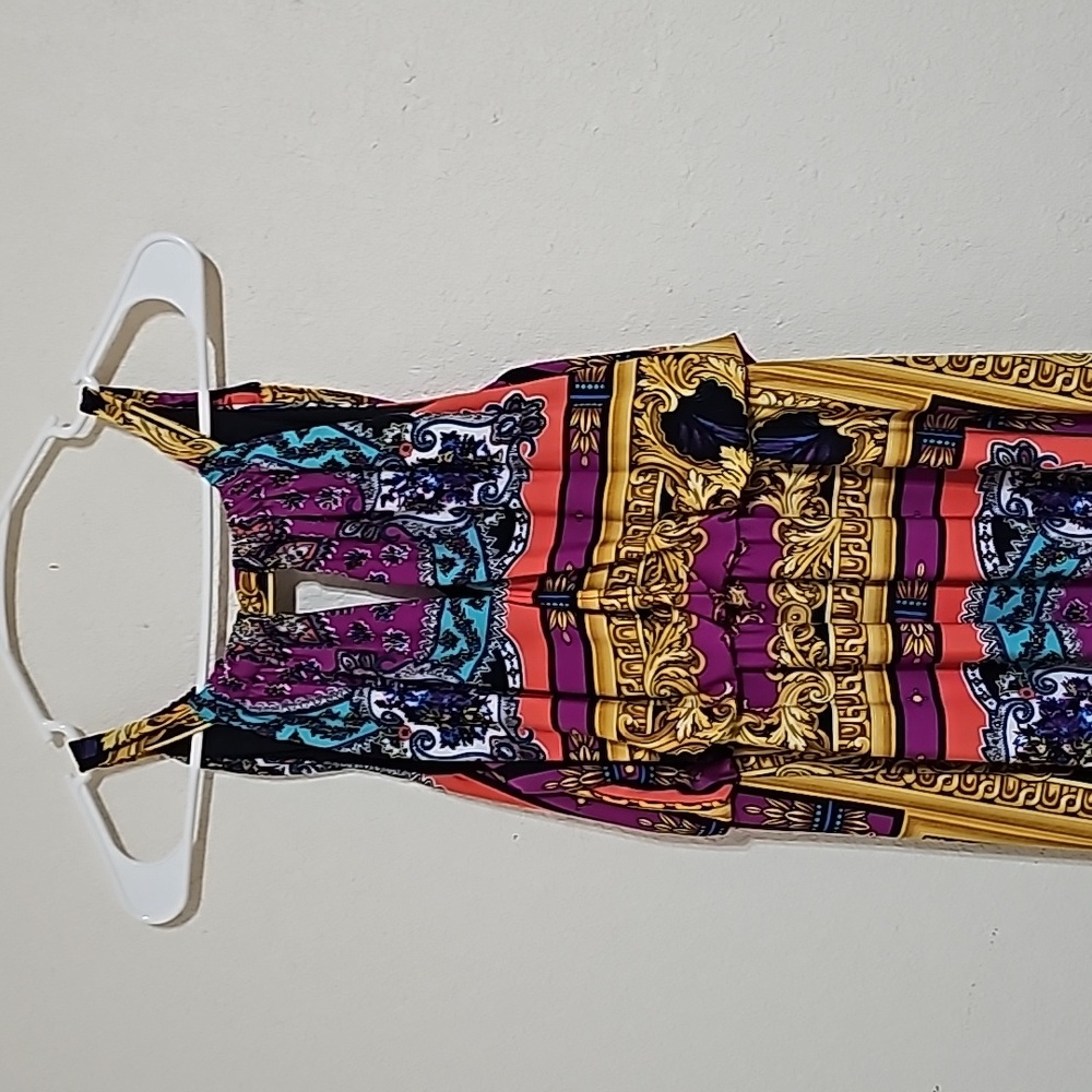 Very colorful high low dress